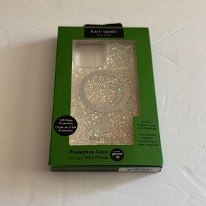 Kate Spade Sparkling iPhone 16 Case - Silver